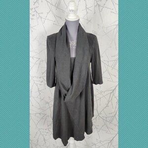 Prairie Underground Gray Hemp Cotton Cowl Neck Orbit Dress
